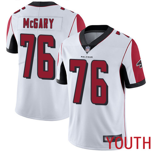 Atlanta Falcons Limited White Youth Kaleb McGary Road Jersey NFL Football #76 Vapor Untouchable